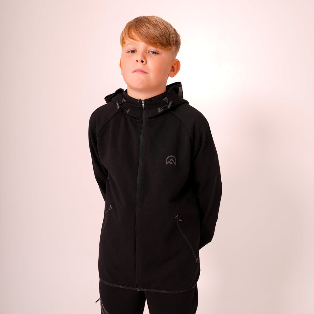 Flux Junior Velar Zip-Up Jacket - Black