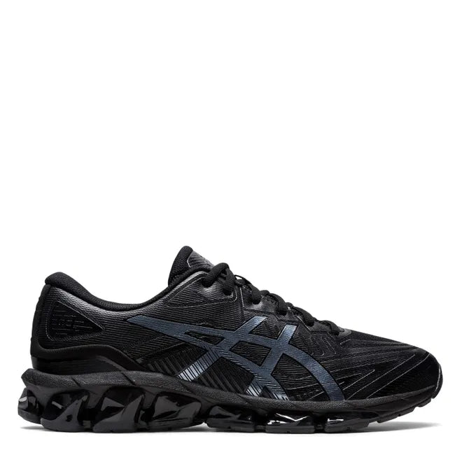 Asics black running trainers hotsell