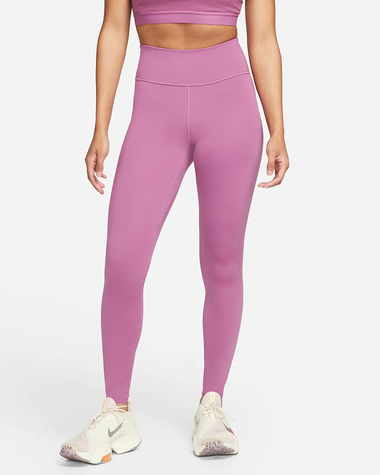 Nike Dri-FIT One Luxe Mid-Rise Pink Leggings AJ8827-614 Size XXL Logo Plus  Size