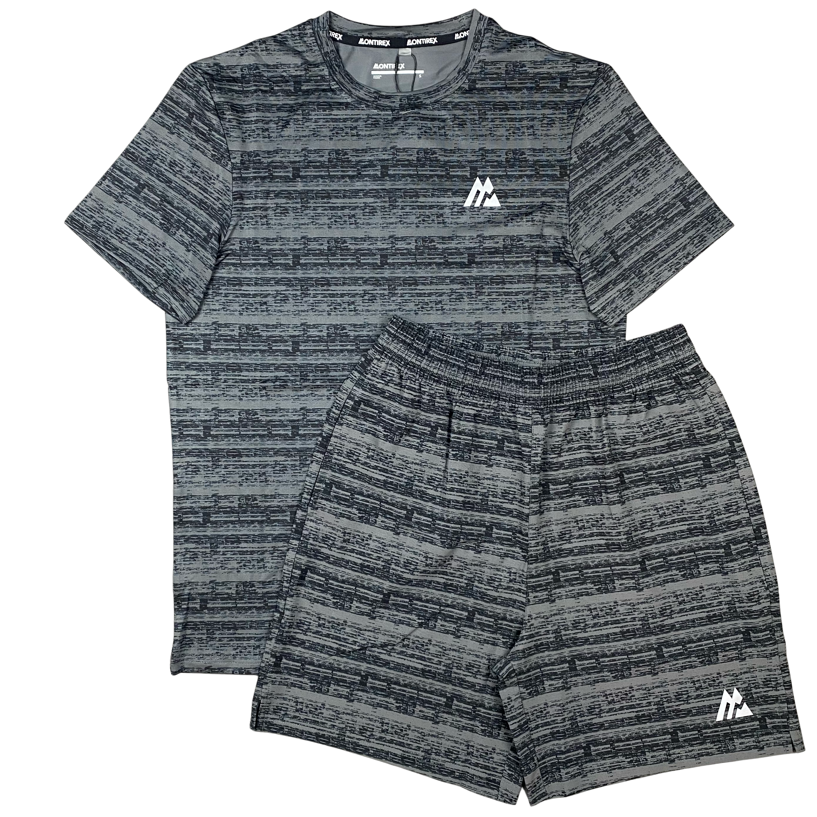 MONTIREX PACER PRINTED T-SHIRT / SHORTS SET - DARK SLATE GREY