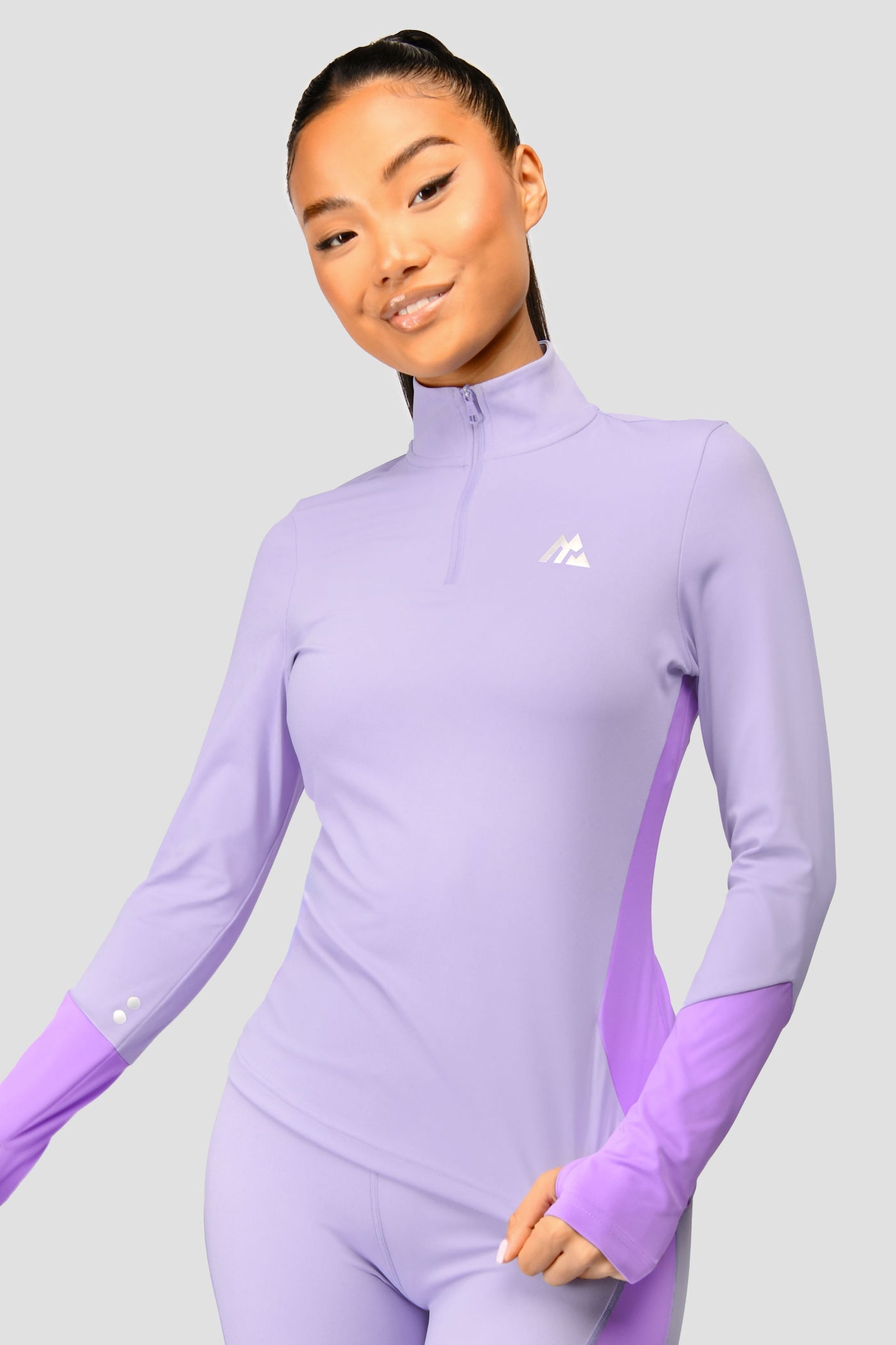 MONTIREX WOMEN'S POWER PANEL HALF ZIP TOP - LILAC