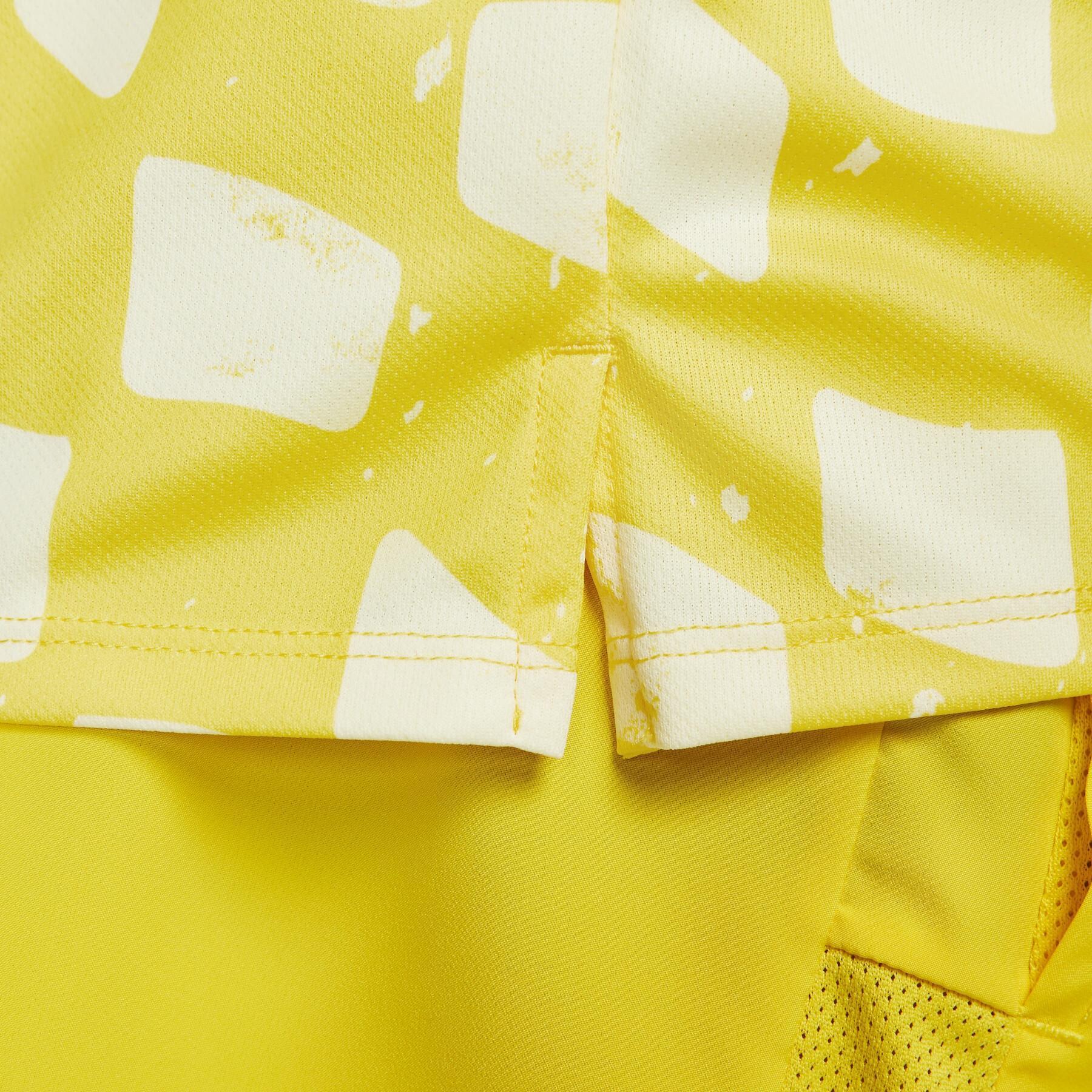 NIKE JACQUARD MILER T-SHIRT - YELLOW