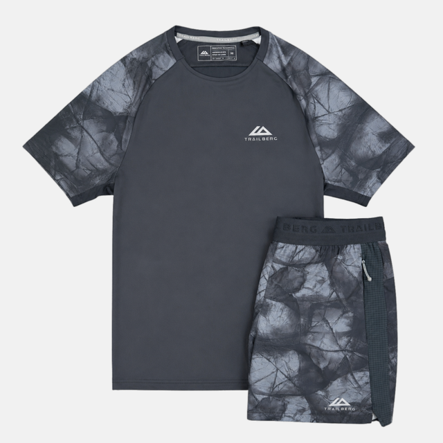 Trailberg Ice T-Shirt / Shorts Set - Graphite Grey