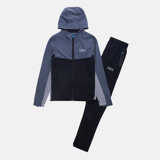 OEX Junior Pental Tracksuit - Black / Charcoal