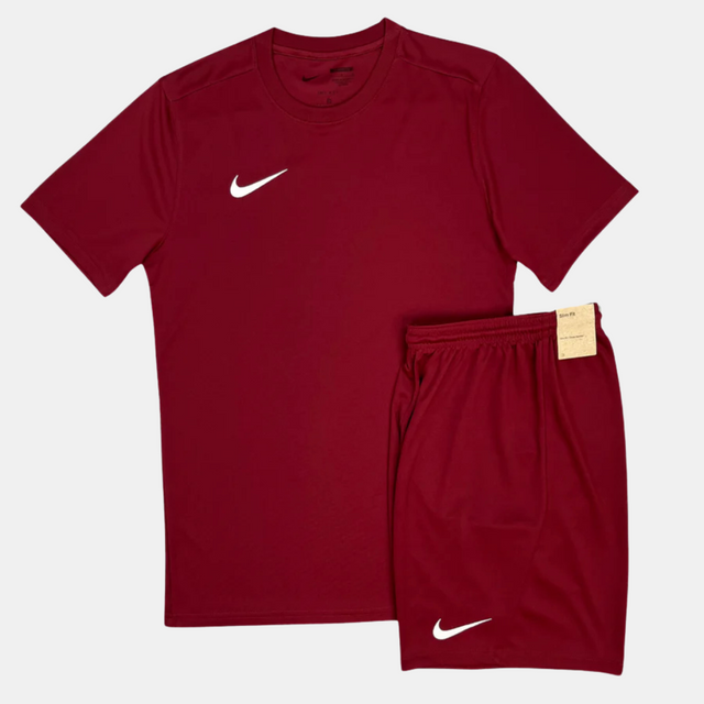 Nike Junior Dri-Fit Tshirt / Shorts Set - Burgundy