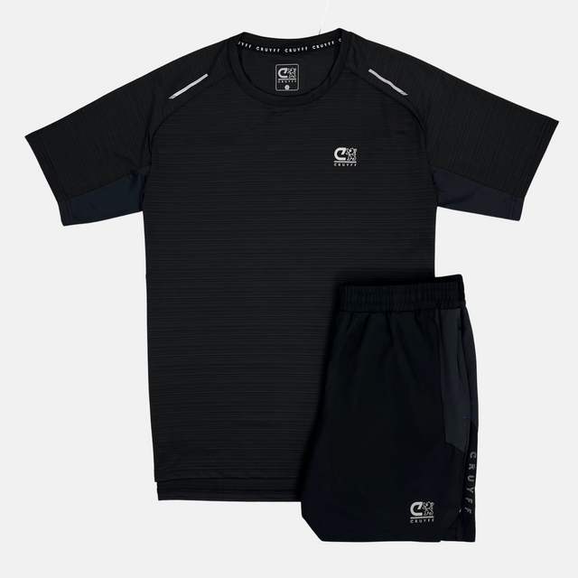 Cruyff Degrees T-Shirt / Flame Shorts - Black