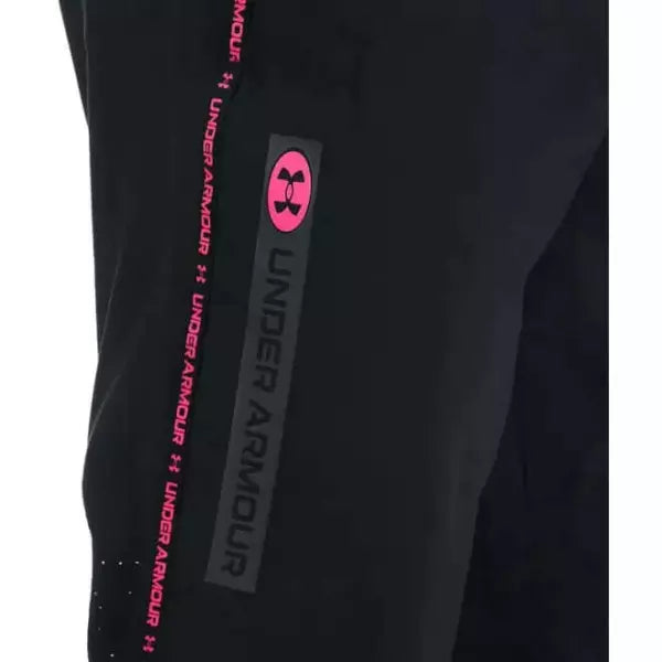 UNDER ARMOUR GEO WOVEN TROUSERS - BLACK / PINK