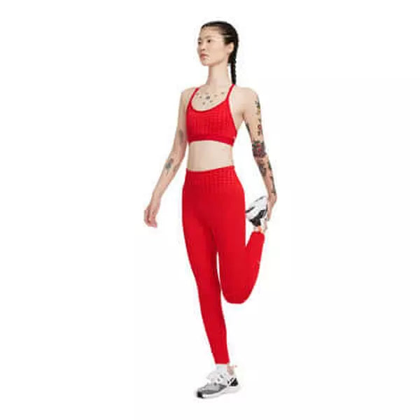 NIKE WOMEN'S DRI-FIT INDY ICON CLASH WOMEN'S LIGHT PADDED SPORTS BRA - RED