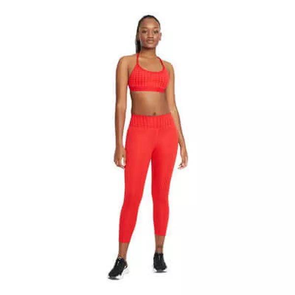 NIKE WOMEN'S DRI-FIT INDY ICON CLASH WOMEN'S LIGHT PADDED SPORTS BRA - RED