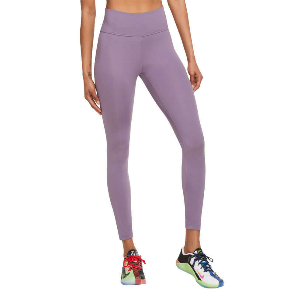 Nike Womens Dri-fit One Mid-Rise 7/8 Graphic Leggings,Amethyst Smoke/Copa,2X  