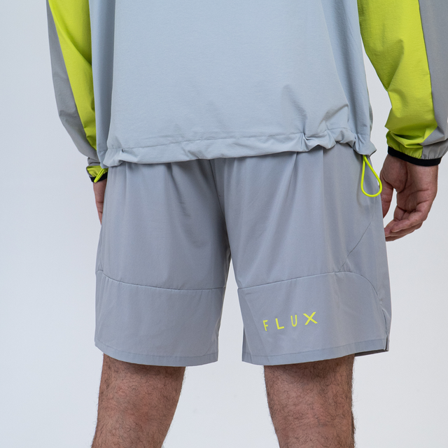 Flux Graphic T-Shirt / Versatility Shorts Set - Silver/Neon