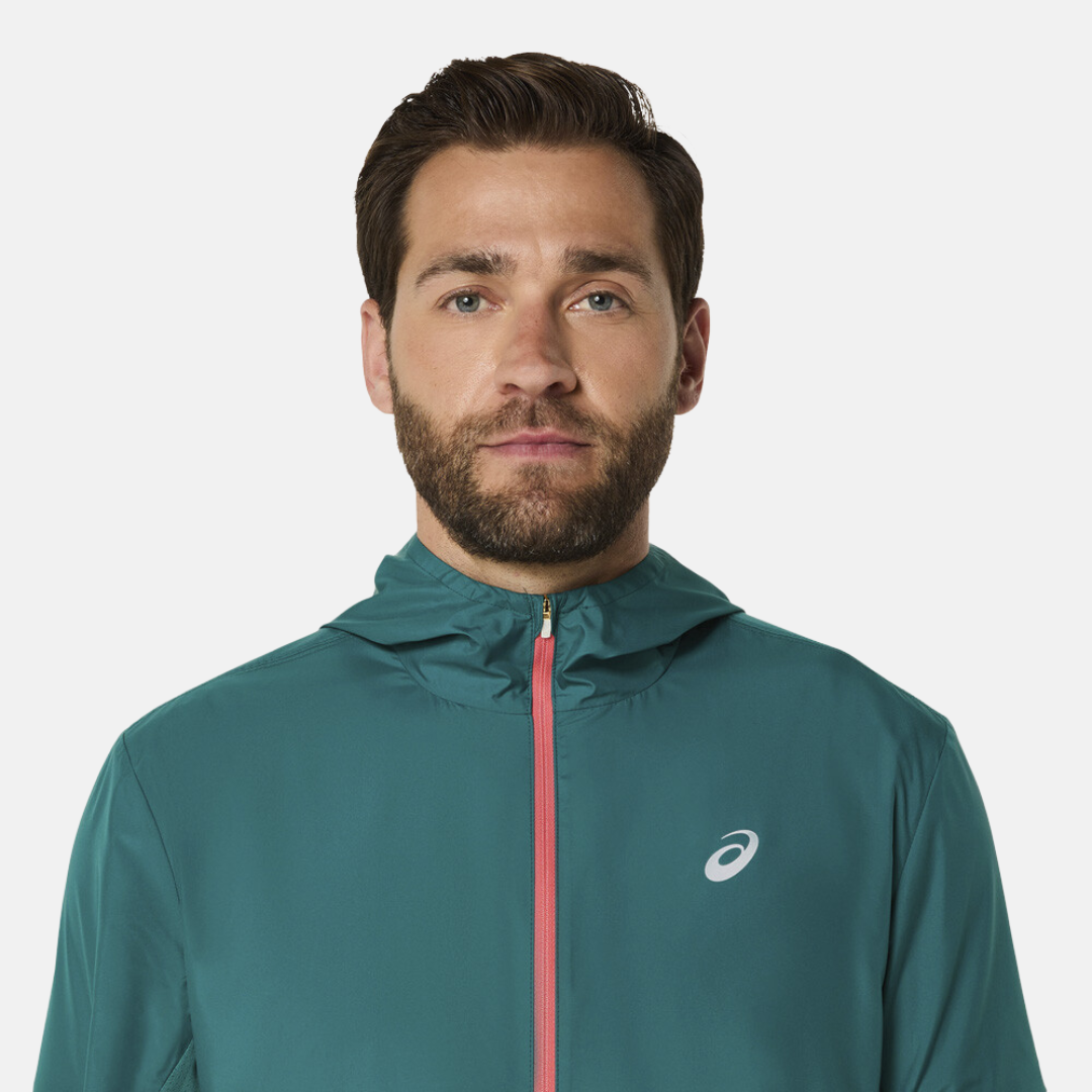 Asics Core Running Jacket - Teal/Orange