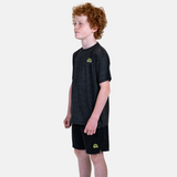 Flux Junior Marl T-Shirt / Versatility Shorts Set - Black/Neon