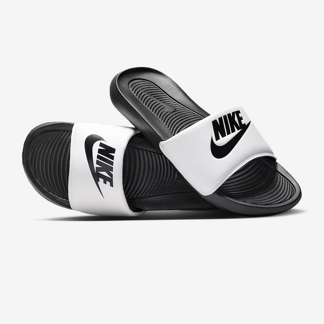 Nike Victori Logo Sliders - Black/White