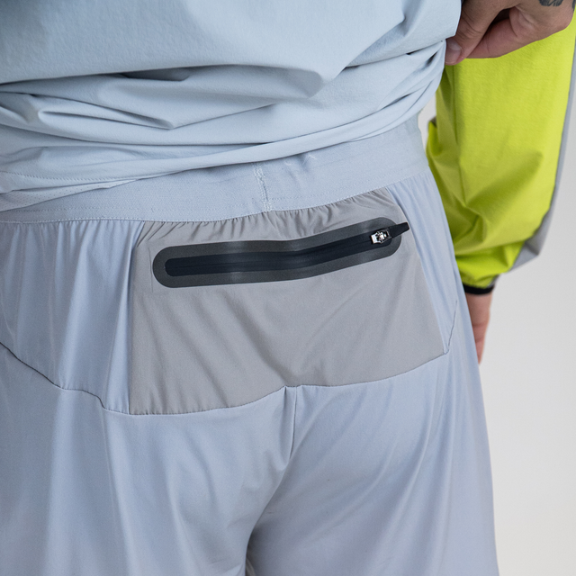 Flux Graphic T-Shirt / Versatility Shorts Set - Silver/Neon