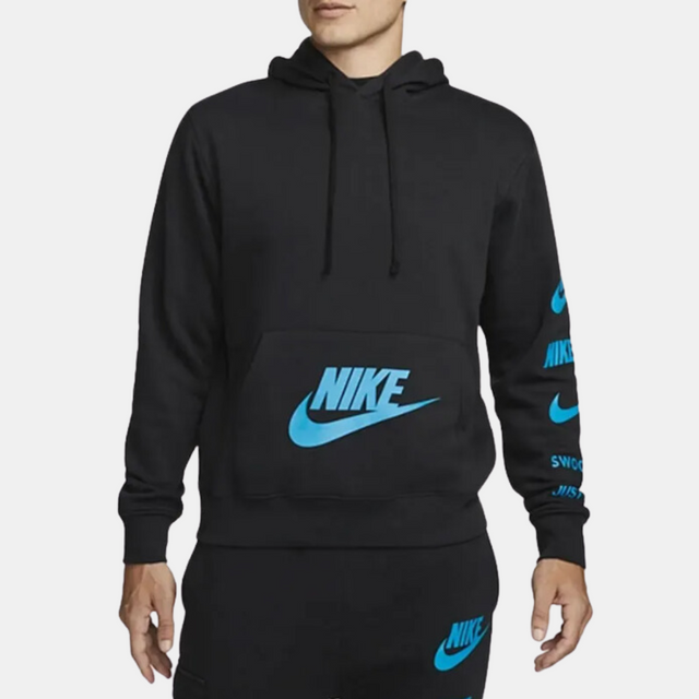 Nike Pullover Graphic Tracksuit - Black / Blue