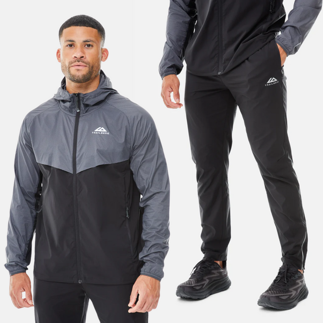 Trailberg Rapid Grid 2.0 Tracksuit - Black/Volcano Grey