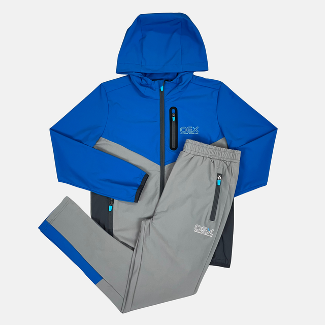 OEX Junior Fell Tracksuit - Grey/Blue