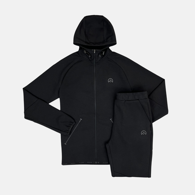 Flux Junior Velar Zip-Up Tracksuit - Black