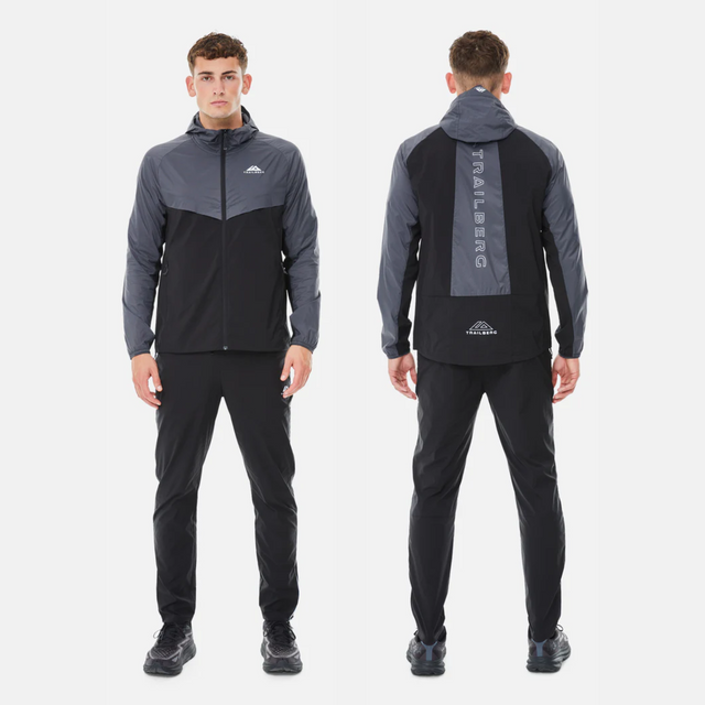 Trailberg Rapid Grid 2.0 Tracksuit - Black/Volcano Grey