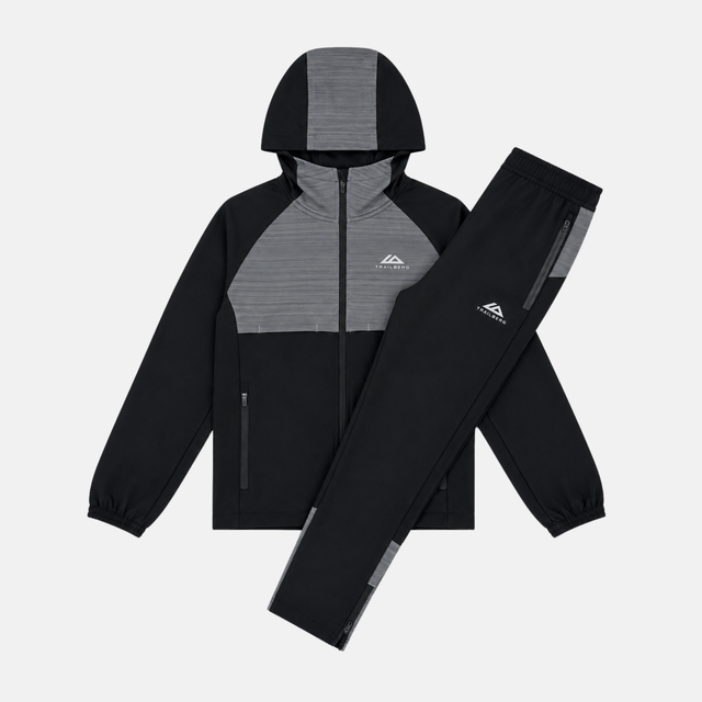 Trailberg Boys Cloud 2.0 Tracksuit - Black/Urban Smoke