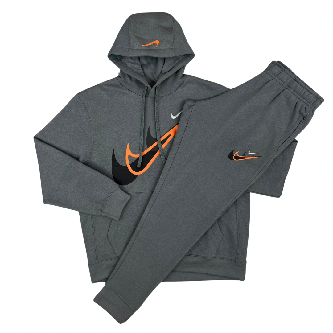 Vintage Nike Big Swoosh Tracksuit Nike Swoosh Grey Nike Tracksuit