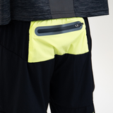 Flux Junior Marl T-Shirt / Versatility Shorts Set - Black/Neon