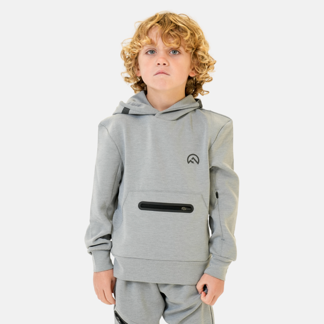 Flux Junior Velar Hoodie Tracksuit - Grey
