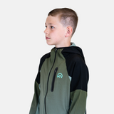 Flux Junior Gradient Jacket / Versatility Shorts Set - Khaki/Alkaline