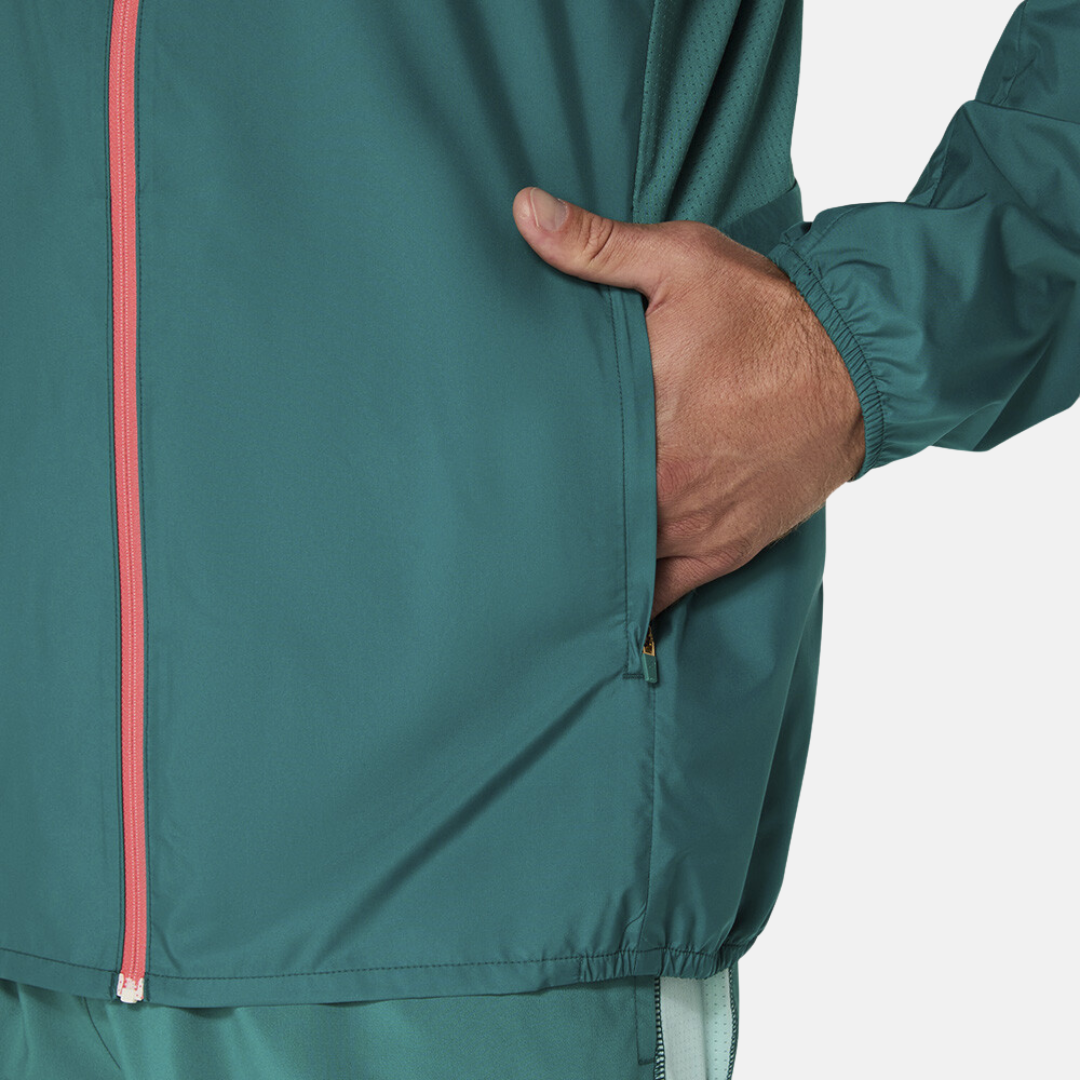 Asics Core Running Jacket - Teal/Orange