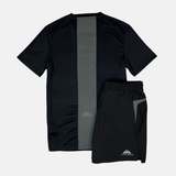 Trailberg Cloud T-Shirt / Shorts Set - Black/Volcano Grey