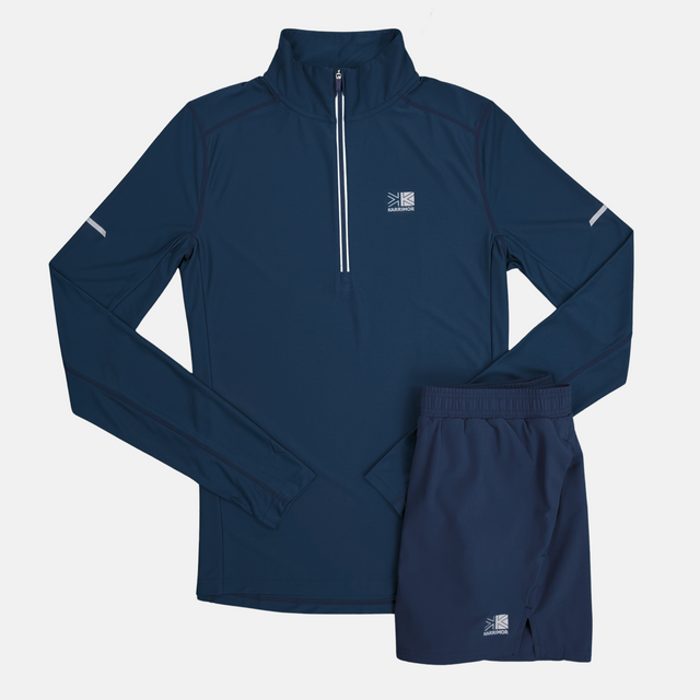 Karrimor Run 1/4 Zip / Shorts Set - Navy