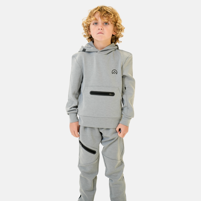Flux Junior Velar Hoodie Tracksuit - Grey