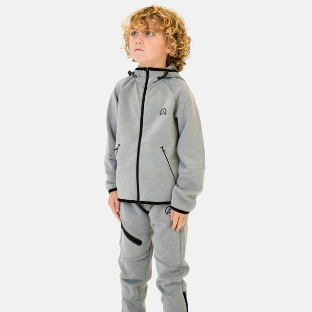 Flux Junior Velar Zip-Up Tracksuit - Grey