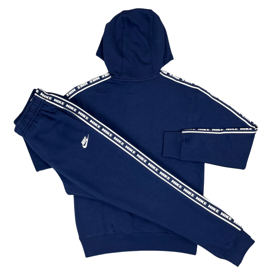 Nike Club Fleece Graphic Tracksuit - Navy Blue