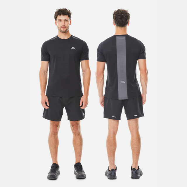 Trailberg Cloud AW25 T-Shirt - Black/Volcano Grey