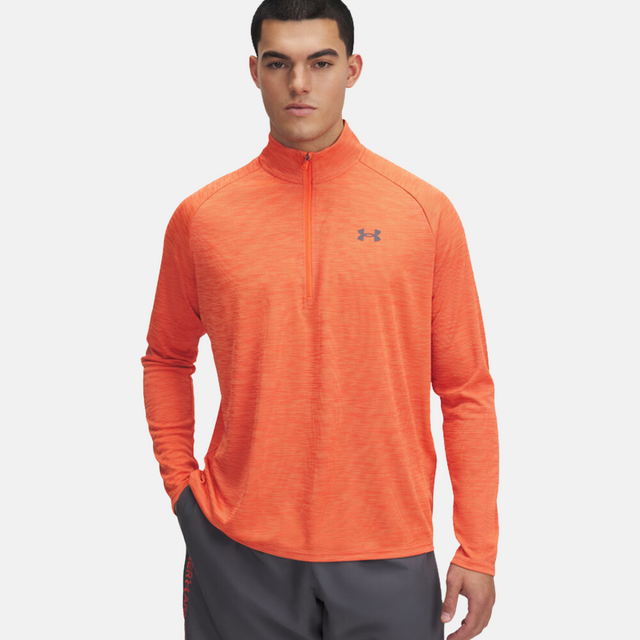 Under Armour Tech Textured 1/4 Zip - Fire Orange