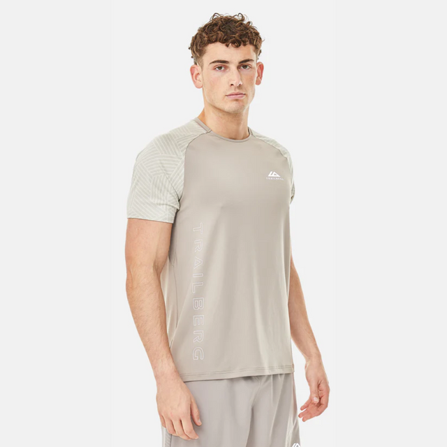 Trailberg Axis T-Shirt / Shorts Set - Pale Taupe