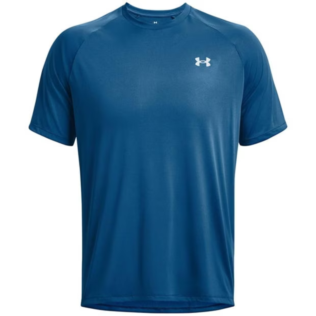 UNDER ARMOUR TECH REFLECTIVE T-SHIRT - CYAN BLUE