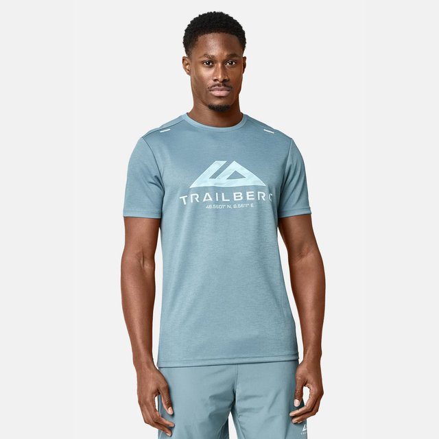 Trailberg Blur Logo T-Shirt - Frosted Denim