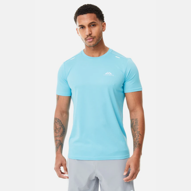 Trailberg Crest T-Shirt / Essentials Short Set - Electric Blue / Grey
