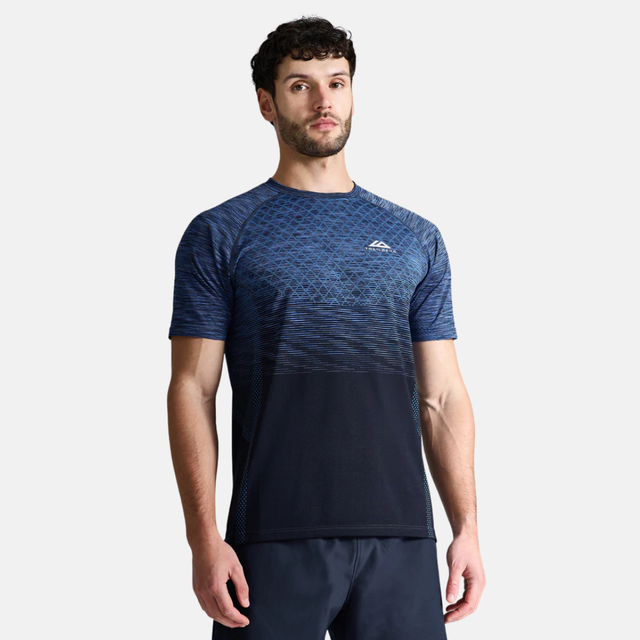 Trailberg Stride Seamless T-Shirt - Deep Ocean/Aqua Eclipse