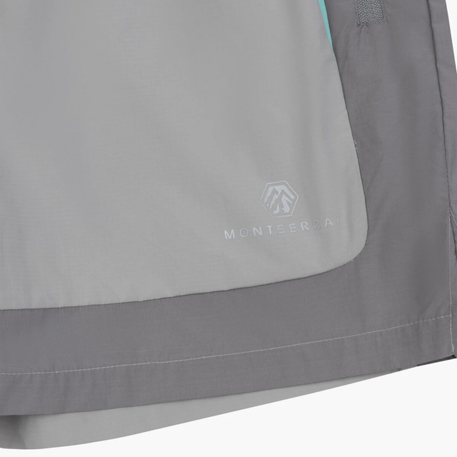 Montserrat Geo Tracktop / Shorts Set - Cool Grey/Mint