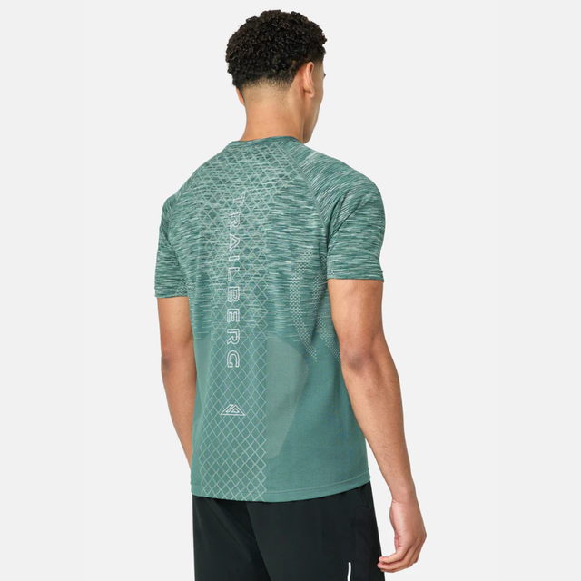 Trailberg Stride Seamless T-Shirt / Shorts Set - Green/Black