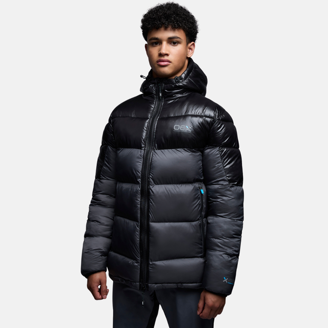 OEX Monro Puffer Coat - Charcoal / Black
