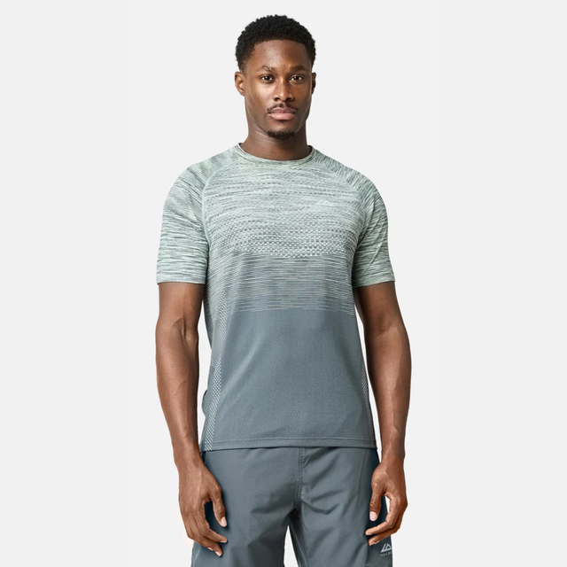 Trailberg Apex Seamless T-Shirt / Shorts Set - Graphite Grey/Neon Lime