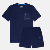 OEX Braemar T-Shirt / Shorts Set - Navy