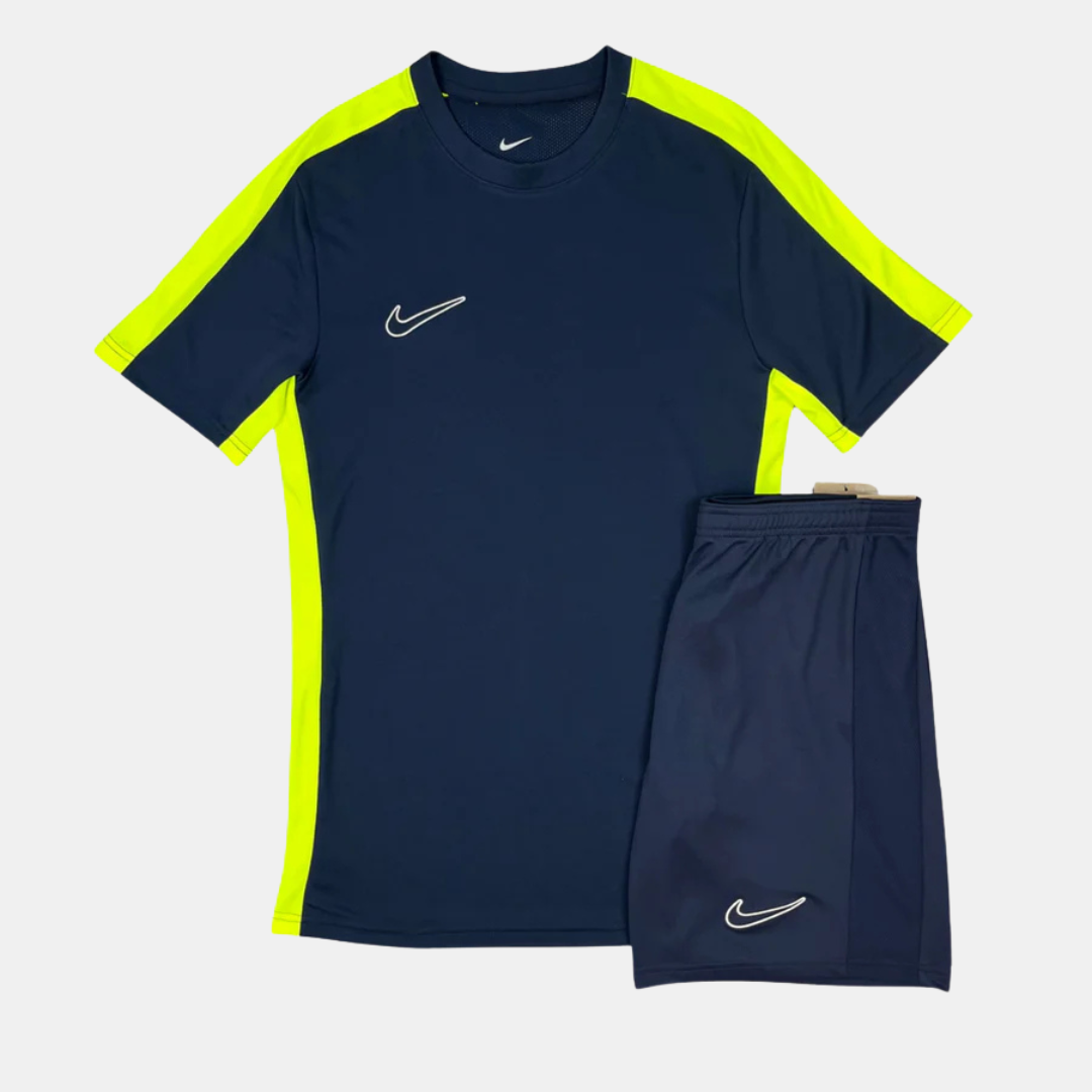 Nike Academy Drill Tshirt / Shorts Set - Obsidian / Volt