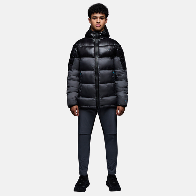 OEX Monro Puffer Coat - Charcoal / Black