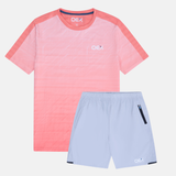 OEX Flash T-Shirt / Dyno Shorts Set - Coral/Light Grey